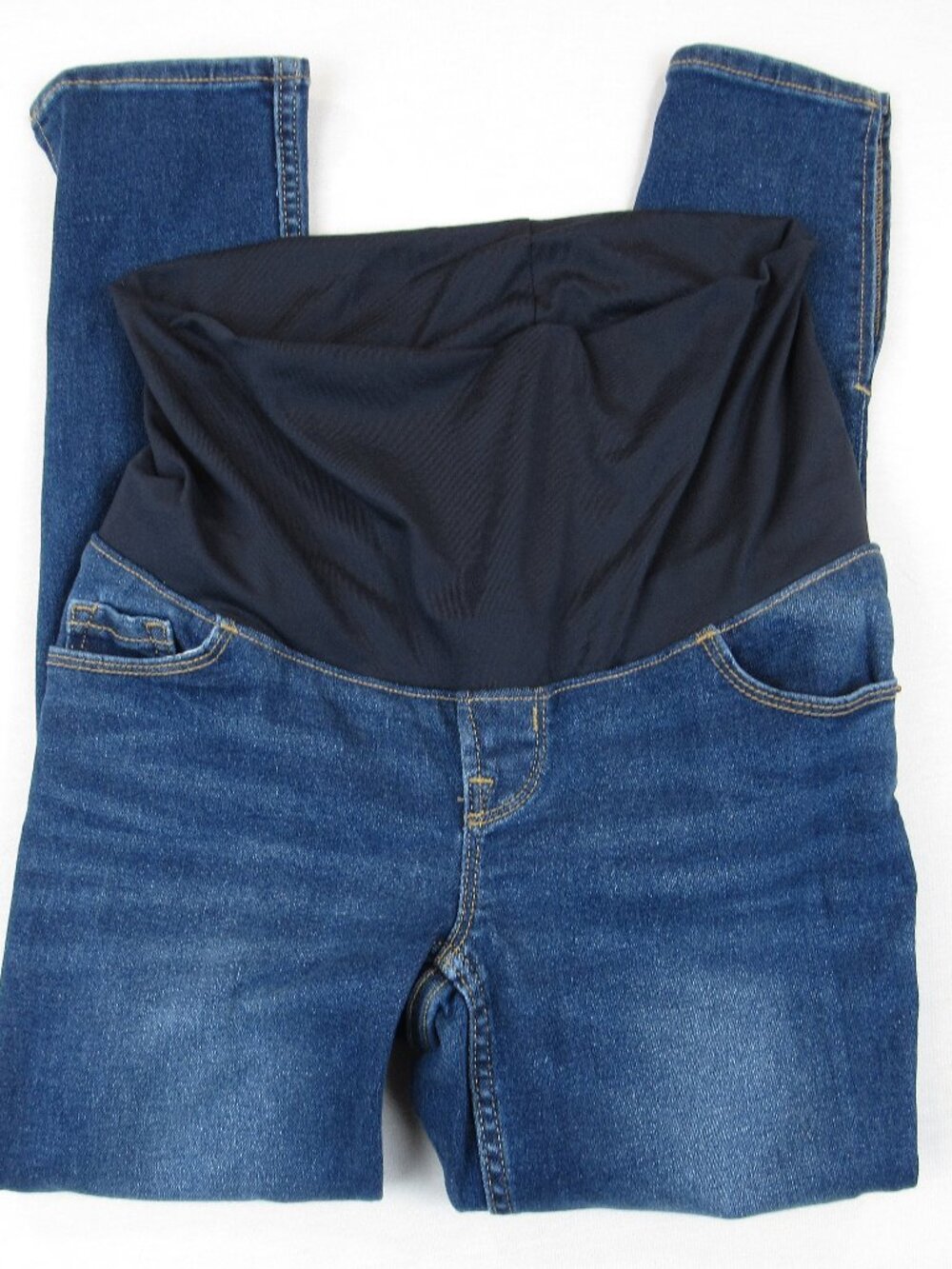 Old Navy Maternity Jeans Size 2 Short Rollover Panel Side-Slit Stretch Skinny